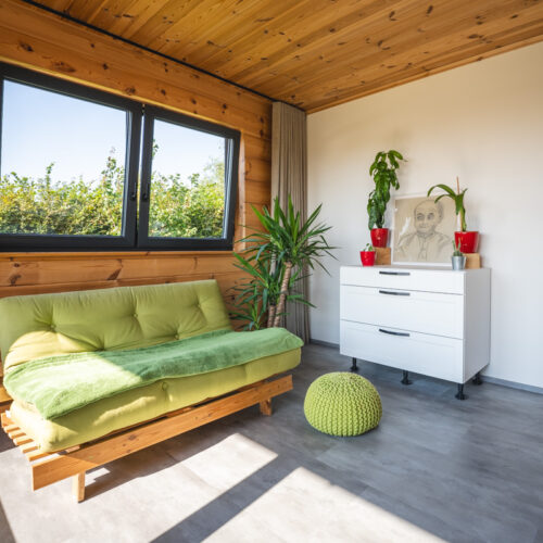 Poloroubený bungalov Sulice ložnice